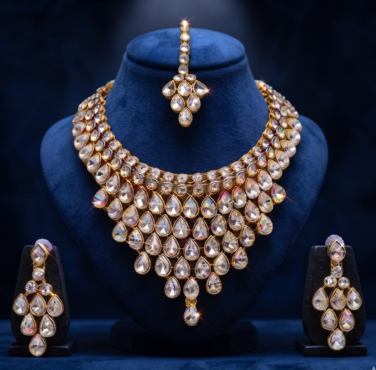 Women's Alloy Gold-Plated Jewellery Set.