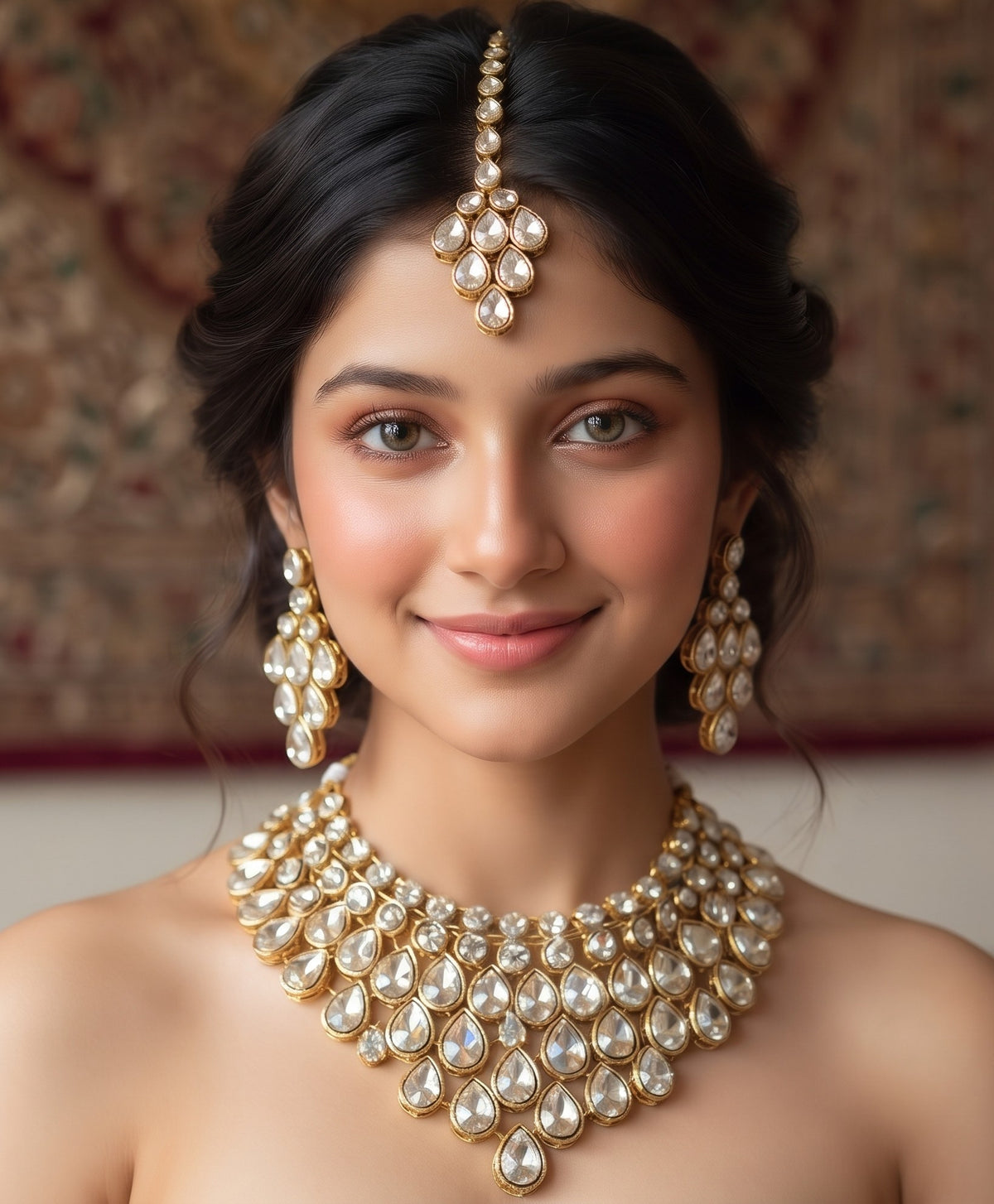 Women's Alloy Gold-Plated Jewellery Set.