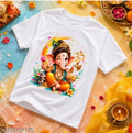 🙏 White Ganpati Bappa Morya Printed T-Shirt