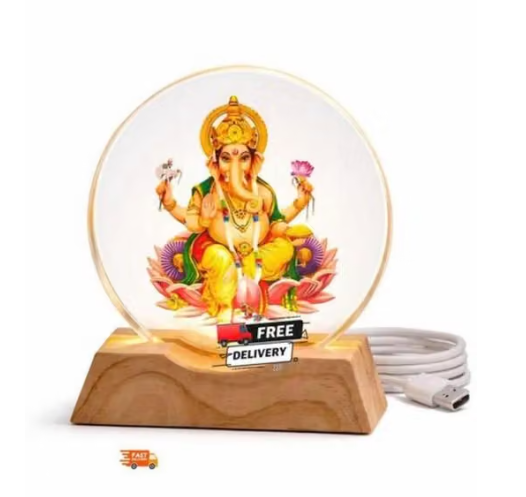 🪔 Lord Ganesha Acrylic LED Lamp