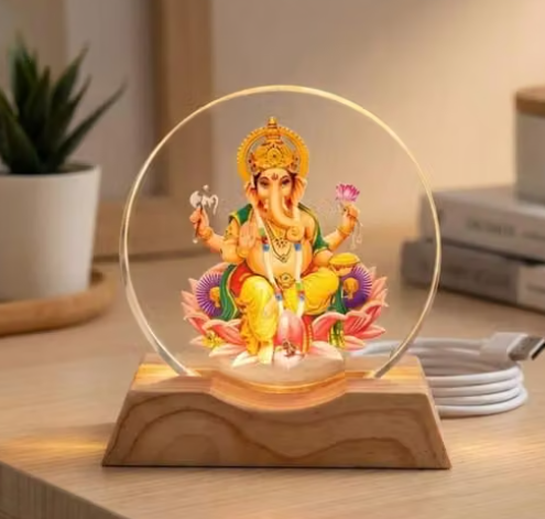 🪔 Lord Ganesha Acrylic LED Lamp