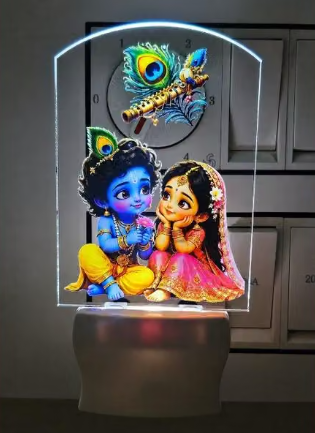 🪔 3D Radha Krishna LED Night Lamp