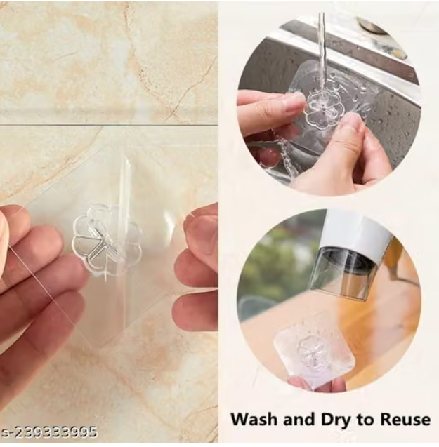 🪝 Waterproof Strong Adhesive Wall Hooks – Pack of 30
