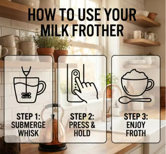 ✨ Battery Operated Coffee Frother
