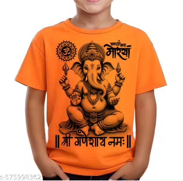 🙏 Stylish Ganpati Bappa Printed T-Shirt