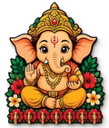 🙏 Wooden Ganesha Key Holder for Wall