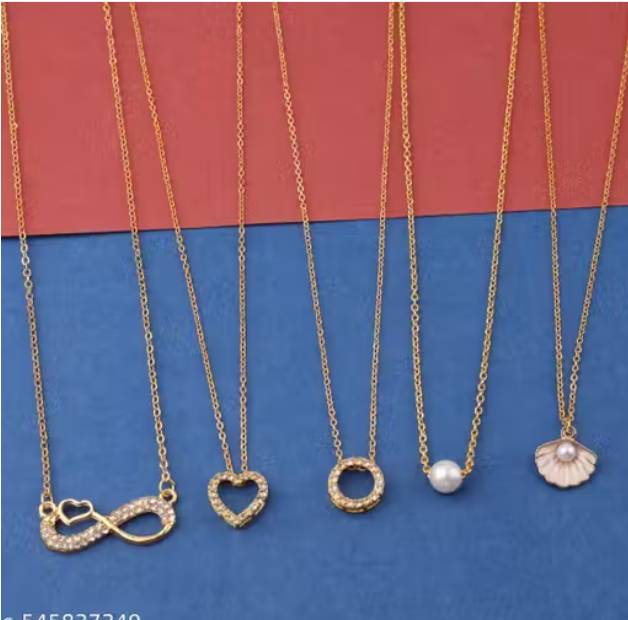 ✨ Elegant Everyday Necklace Set – Pack of 5