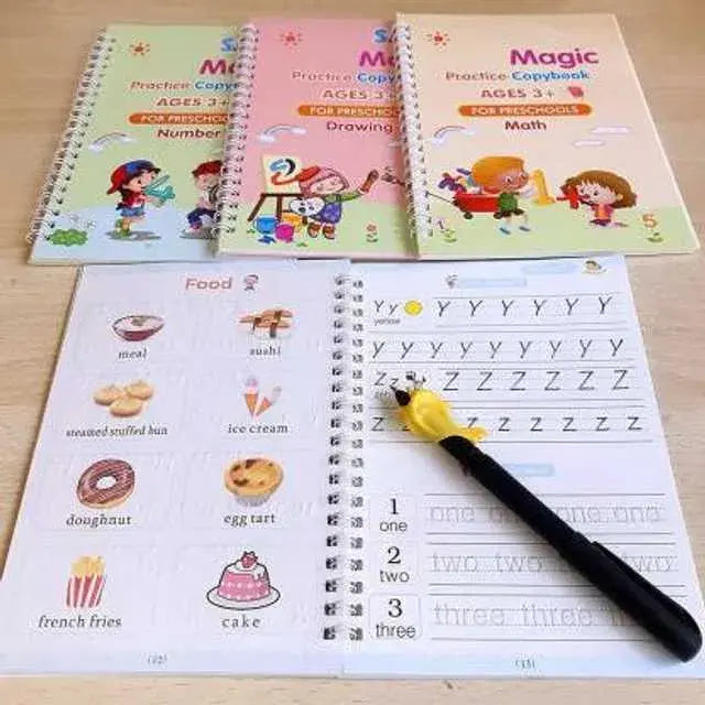 ✏️ Magic Practice Copybook Set (4 Books + 10 Refills)