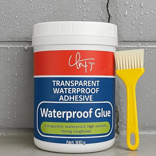 💧 Transparent Waterproof Glue + Brush (Pack of 2)