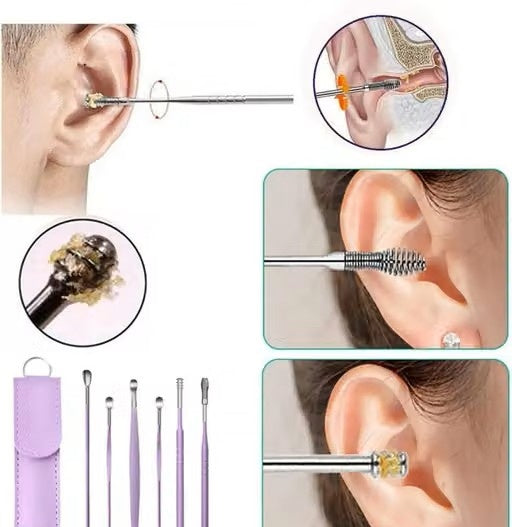👂 Stainless Steel Ear Cleaning Kit (6-Piece)