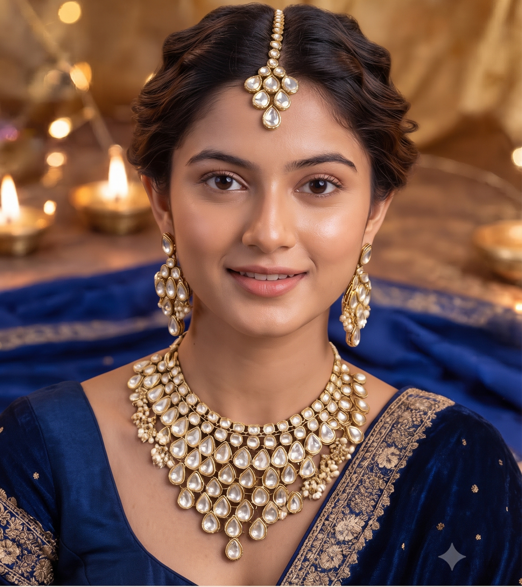 Women's Alloy Gold Plated Jewellery Set