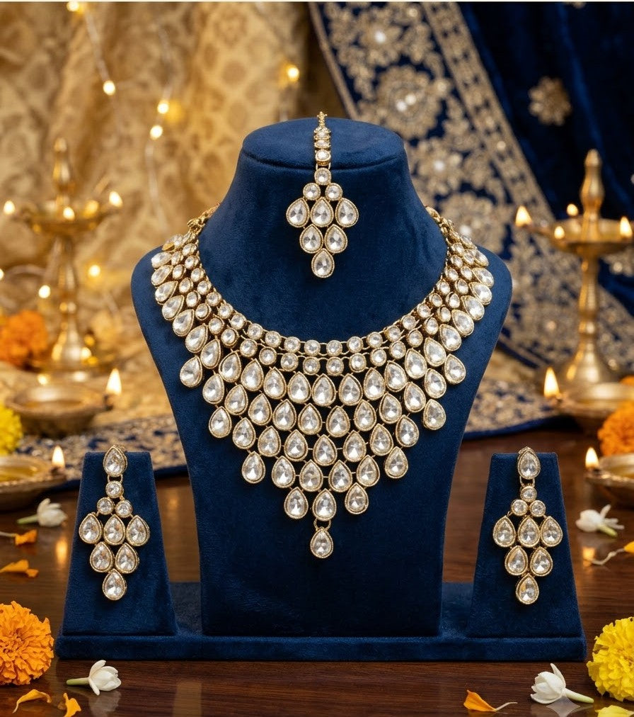 Women's Alloy Gold Plated Jewellery Set