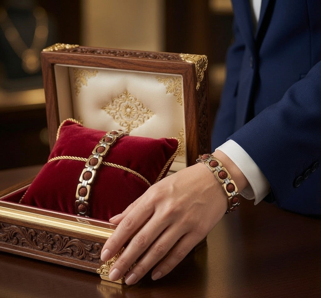 🔥 Premium Rudraksha Bracelet | Men & Women