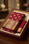 ✨ Pure Banarasi Silk Saree with Blouse | Rich Gold Zari Work | Wedding & Festive Special ❤️