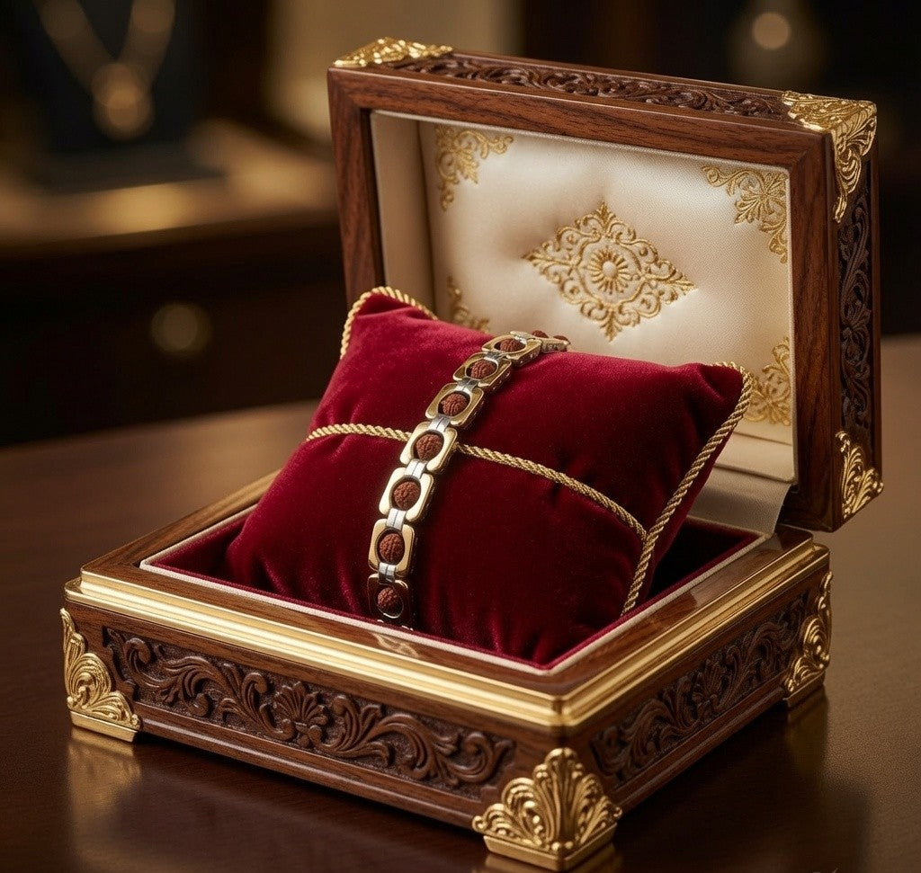 🔥 Premium Rudraksha Bracelet | Men & Women