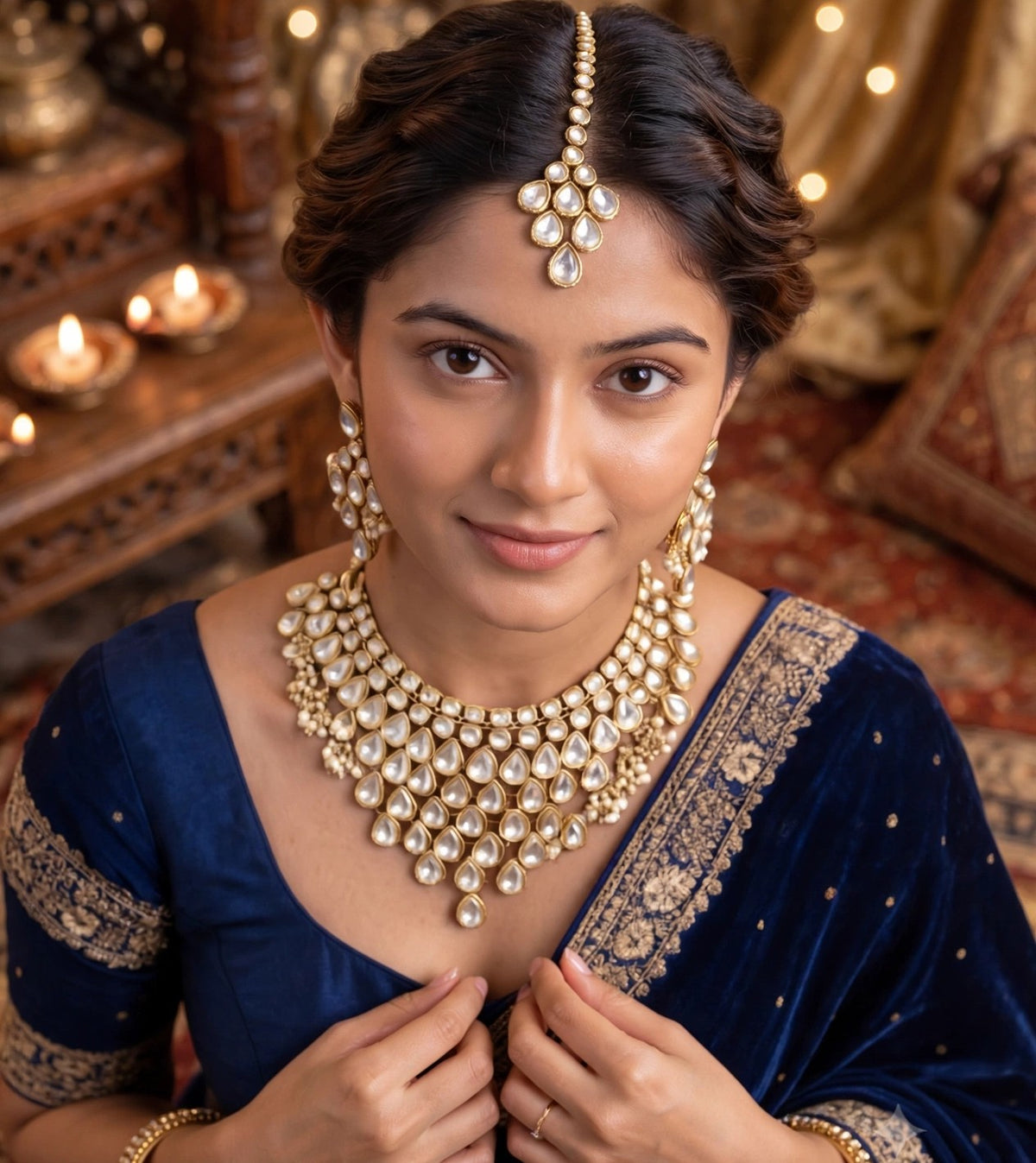 Women's Alloy Gold Plated Jewellery Set