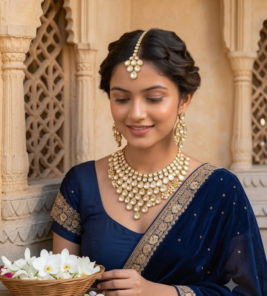 Women's Alloy Gold Plated Jewellery Set